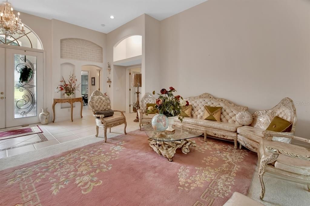 Chandelier, Interior, Living room, Recessed Lighting