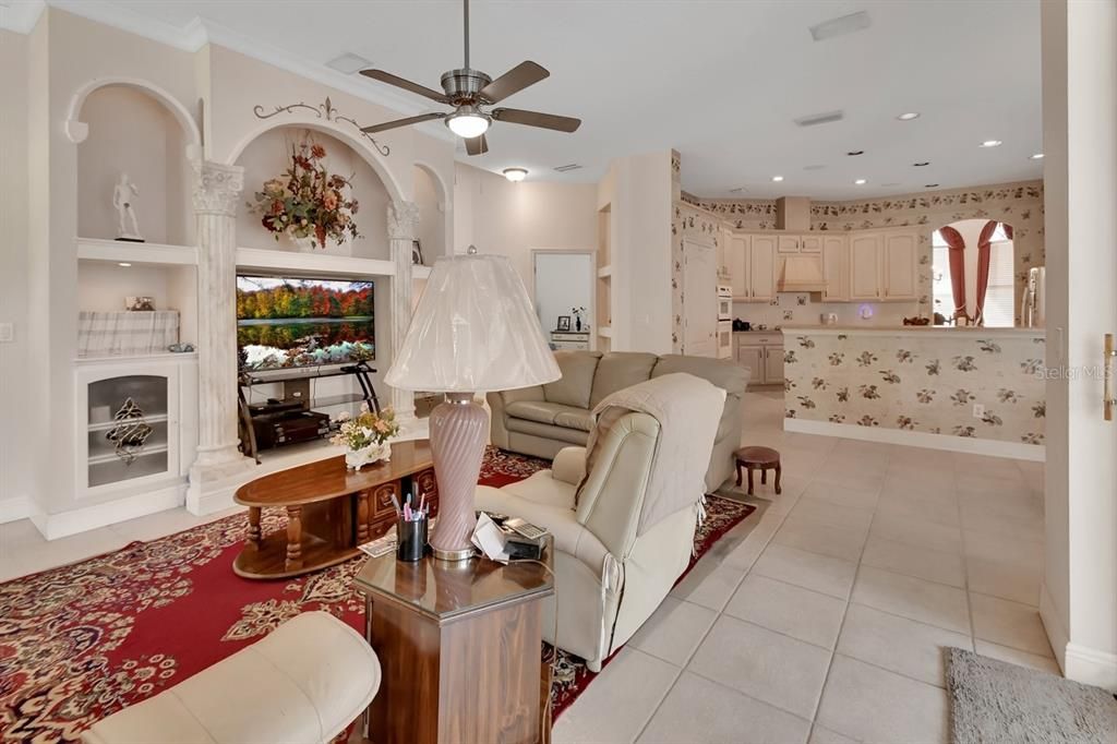 Interior, Kitchen, Living room, Recessed Lighting