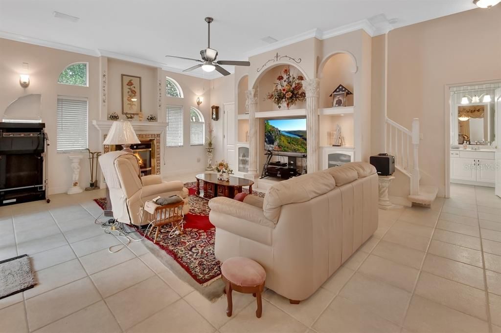 Dining room, Fireplace, Interior, Living room
