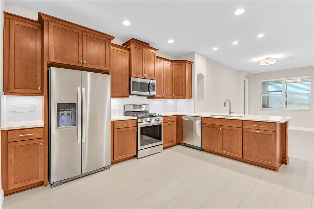 Interior, Kitchen, Recessed Lighting, Stainless Steel Appliances