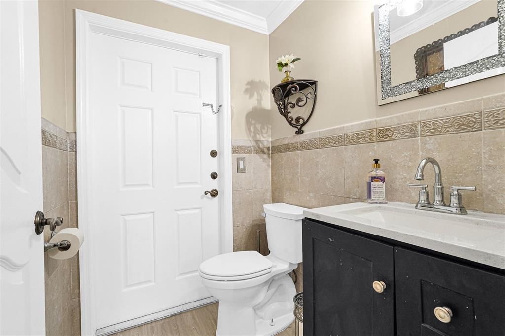 Bathroom, Interior, Wood Texture Flooring