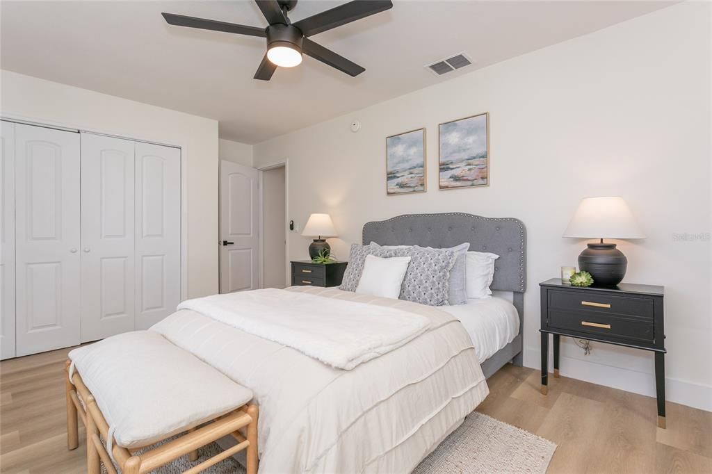 Bedroom, Interior, Wood Texture Flooring