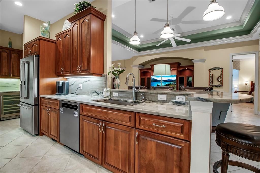 Interior, Kitchen, Pendant Lights, Recessed Lighting