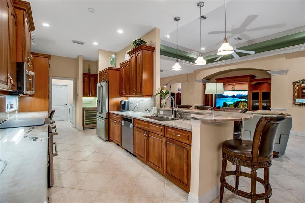Interior, Kitchen, Pendant Lights, Recessed Lighting, Stainless Steel Appliances