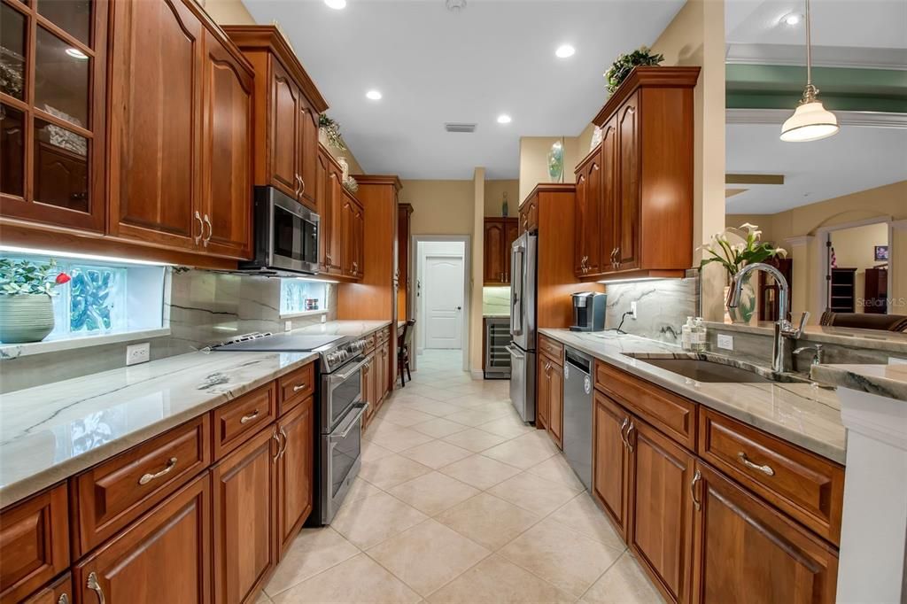 Interior, Kitchen, Pendant Lights, Recessed Lighting, Stainless Steel Appliances