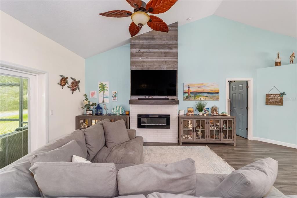 Fireplace, Interior, Living room, Wood Texture Flooring