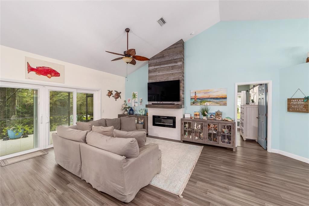 Fireplace, Interior, Living room, Wood Texture Flooring