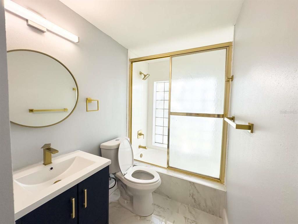 Bathroom, Glass Shower, Interior, Marble