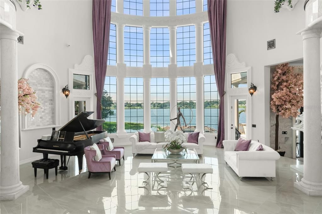 Interior, Living room, Piano, Water