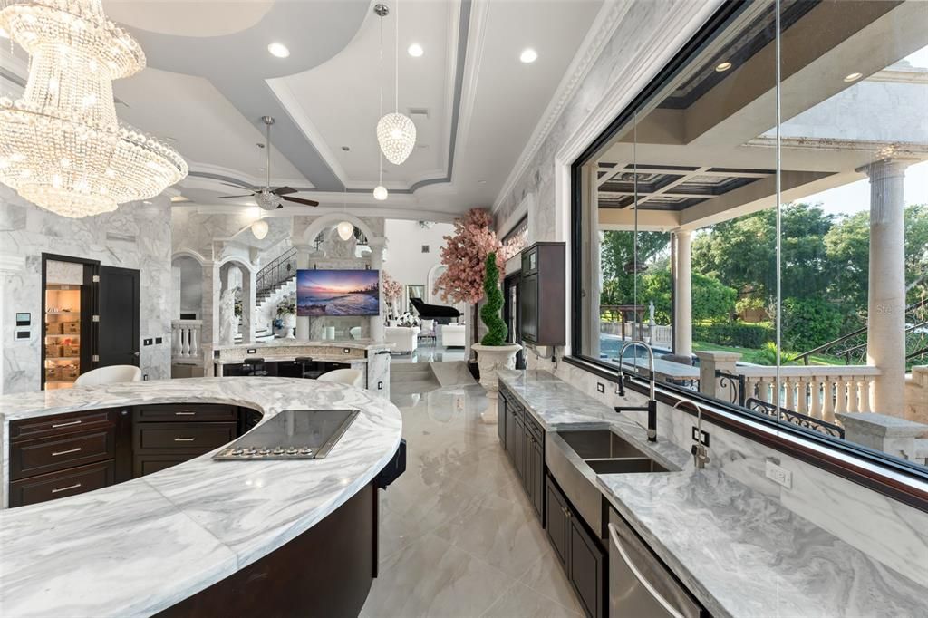 Chandelier, Interior, Kitchen, Pendant Lights, Recessed Lighting