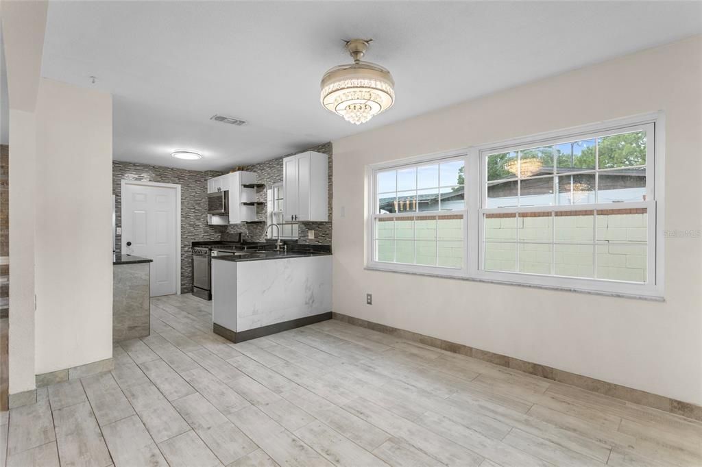 Chandelier, Interior, Kitchen, Wood Texture Flooring