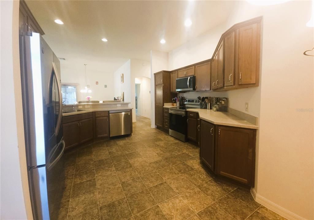 Interior, Kitchen, Pendant Lights, Recessed Lighting, Stainless Steel Appliances