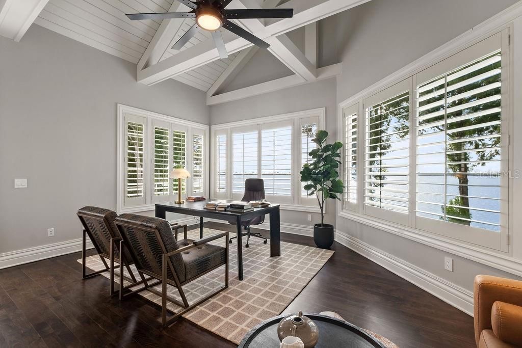 Home Office, Interior, Wood Texture Flooring
