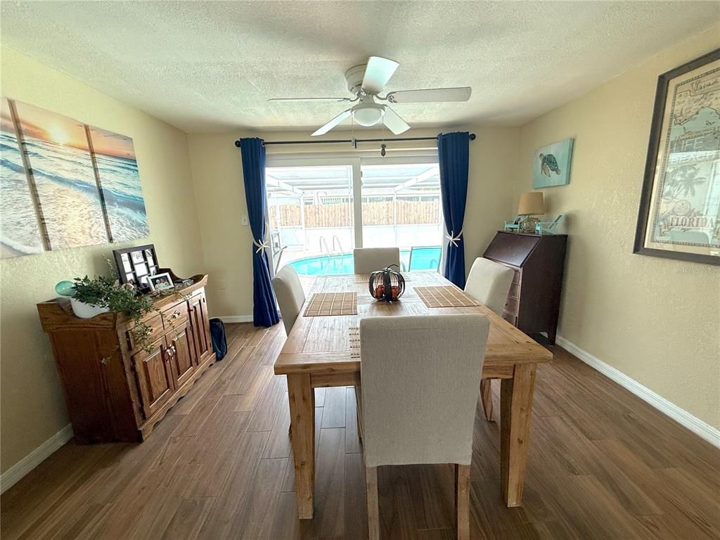 Dining room, Interior, Wood Texture Flooring