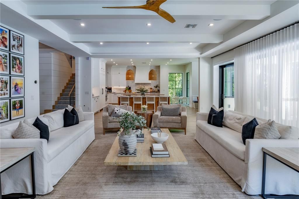 Interior, Kitchen, Living room, Recessed Lighting
