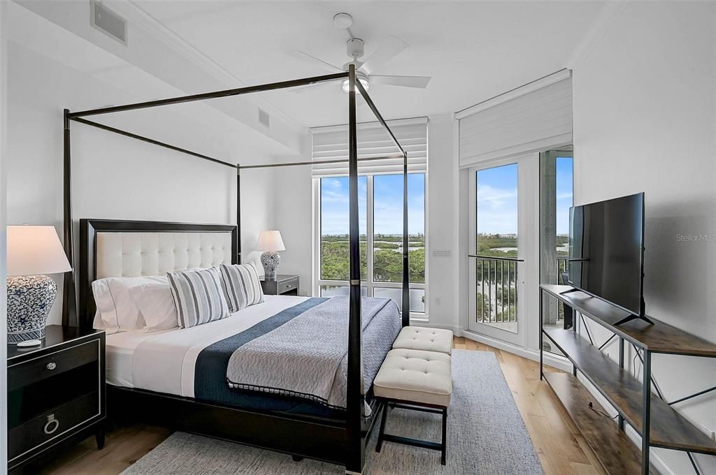 Bedroom, Interior, Water, Wood Texture Flooring