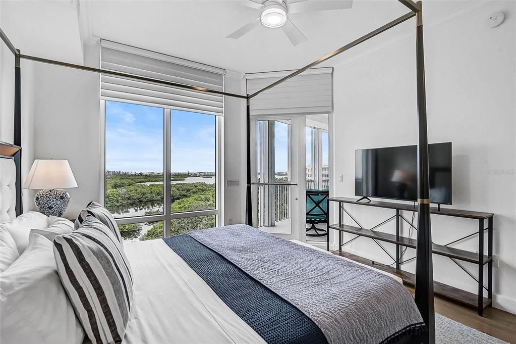 Bedroom, Interior, Water, Wood Texture Flooring