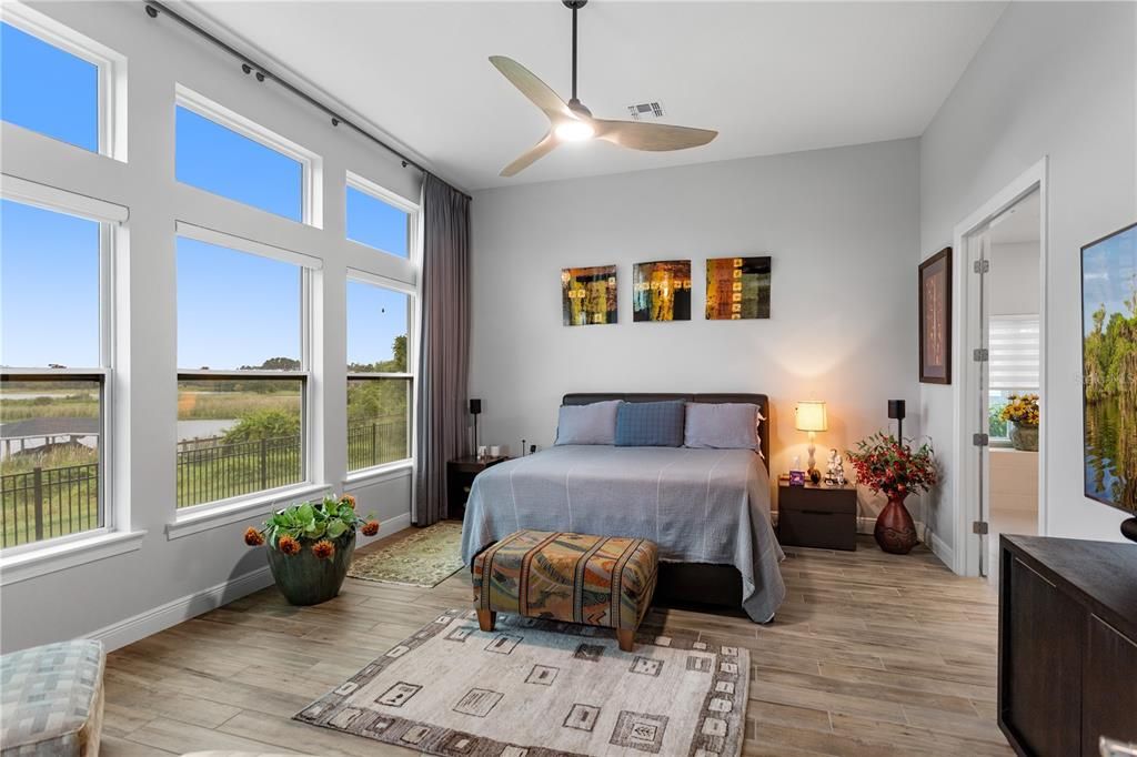 Bedroom, Interior, Water, Wood Texture Flooring
