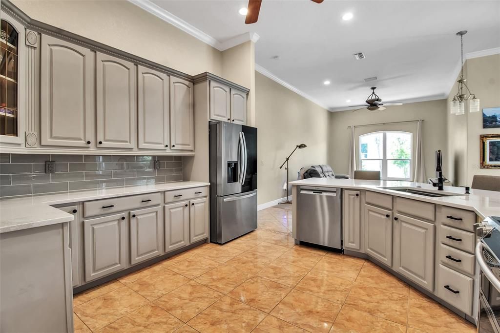 Interior, Kitchen, Pendant Lights, Recessed Lighting