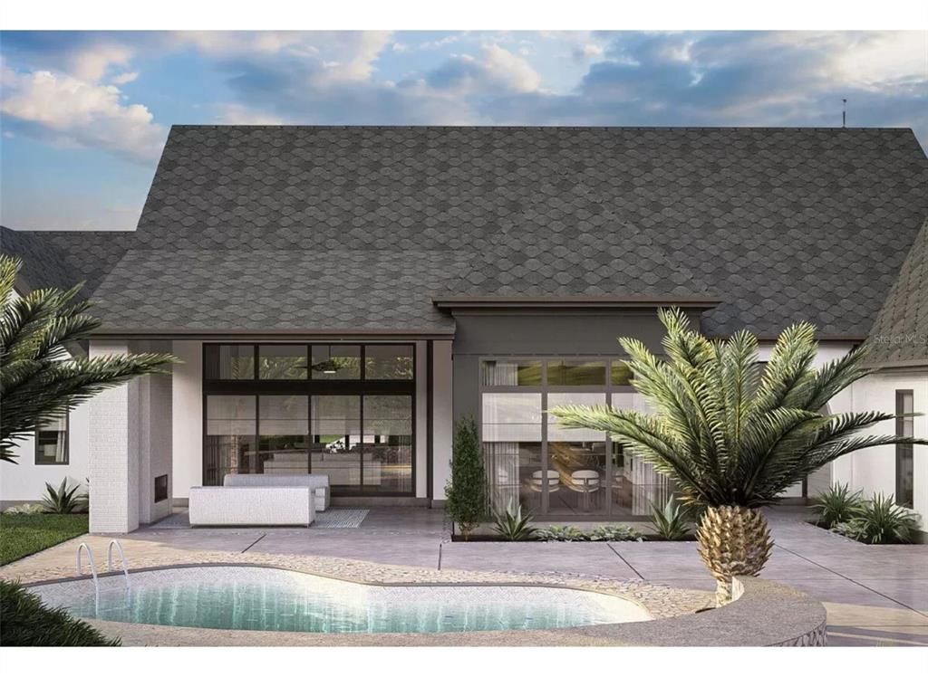 Exterior, Facade, Pool, Modern