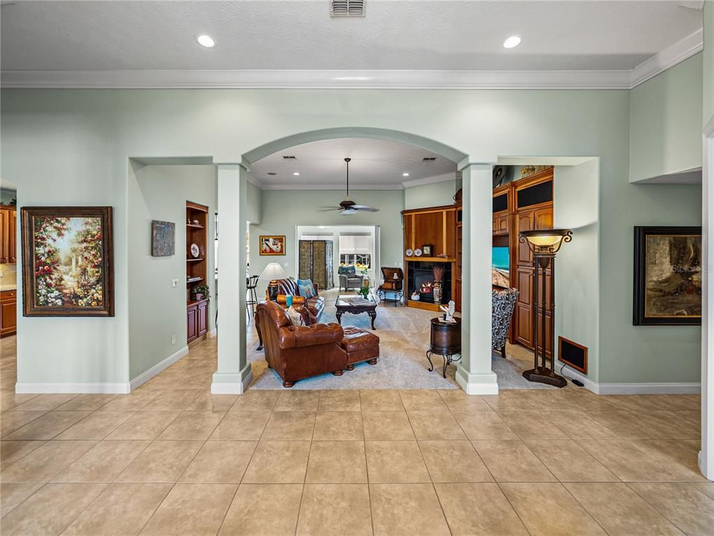 Interior, Living room, Recessed Lighting