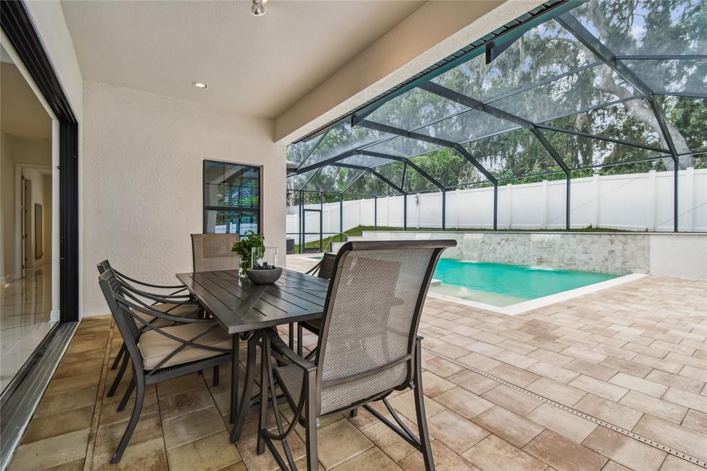Dining room, Glass Ceilings, Interior, Pool, Recessed Lighting, Sun Room