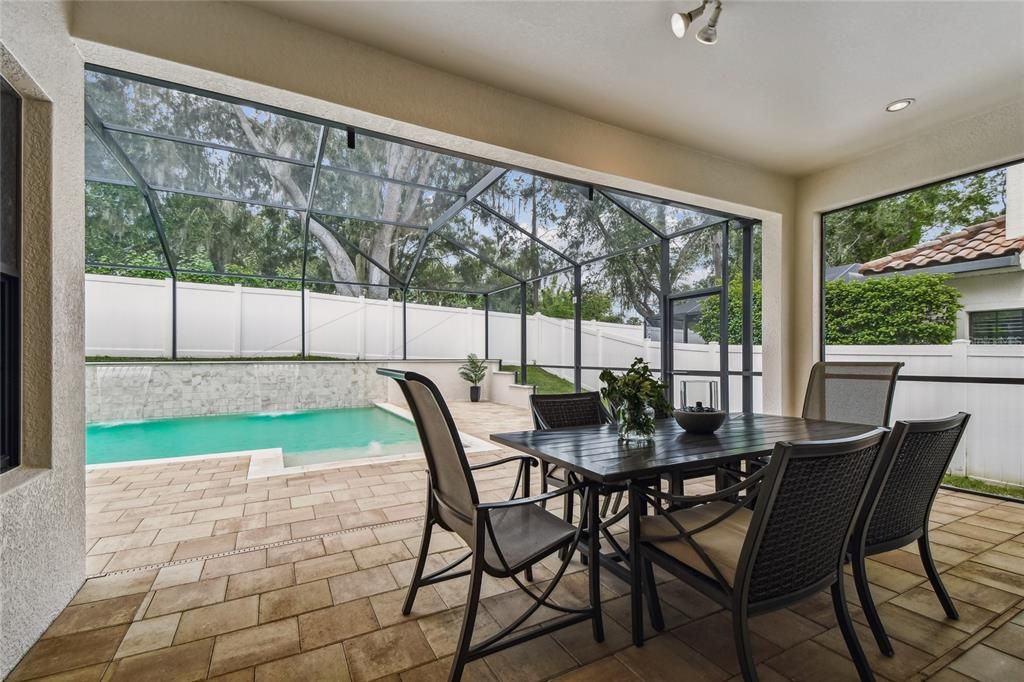 Dining room, Glass Ceilings, Interior, Pool, Recessed Lighting, Sun Room