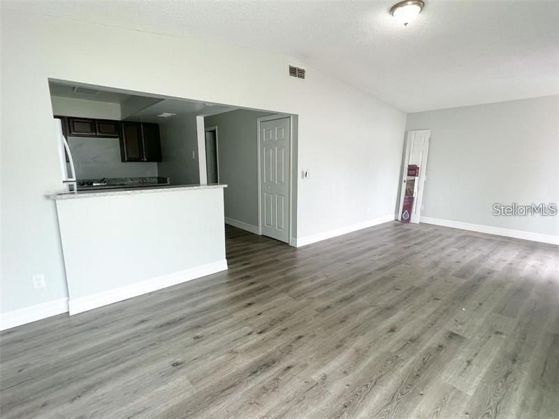 Empty room, Interior, Kitchen, Wood Texture Flooring