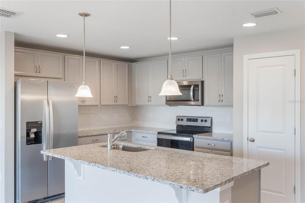 Interior, Kitchen, Pendant Lights, Recessed Lighting, Stainless Steel Appliances