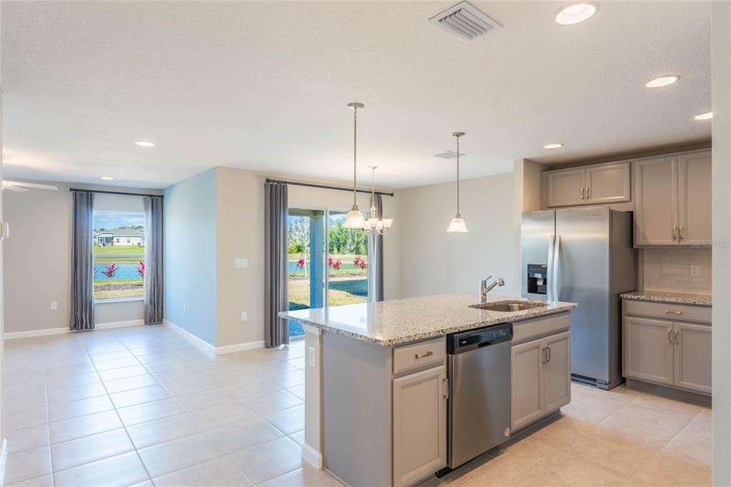 Interior, Kitchen, Pendant Lights, Recessed Lighting, Stainless Steel Appliances