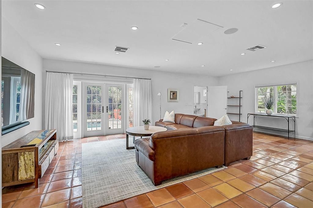 Interior, Living room, Recessed Lighting