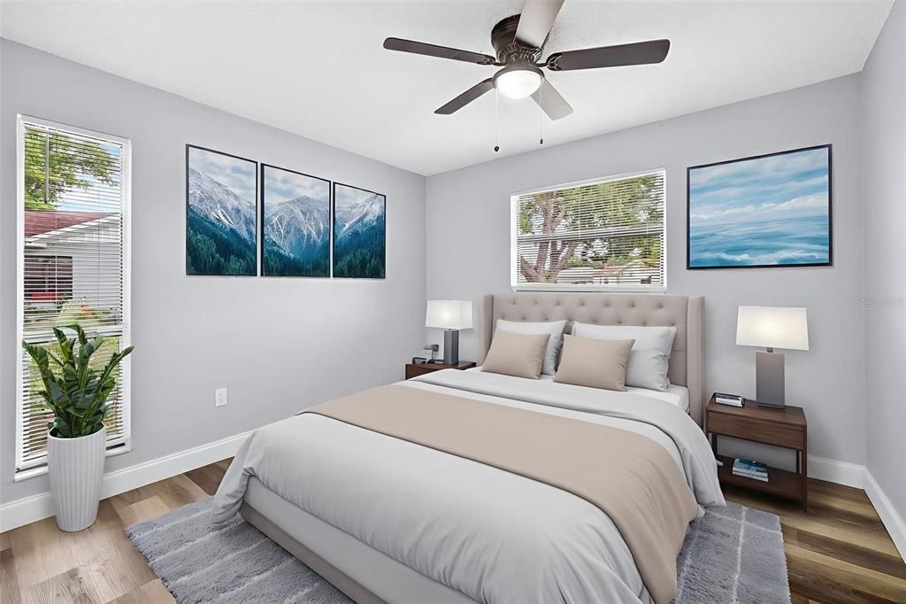 Bedroom, Interior, Wood Texture Flooring