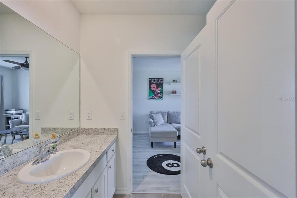 Bathroom, Dual Sink Vanities, Interior, Wood Texture Flooring