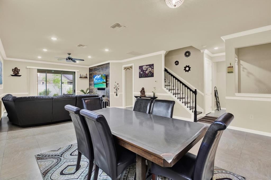 Dining room, Interior, Living room, Recessed Lighting