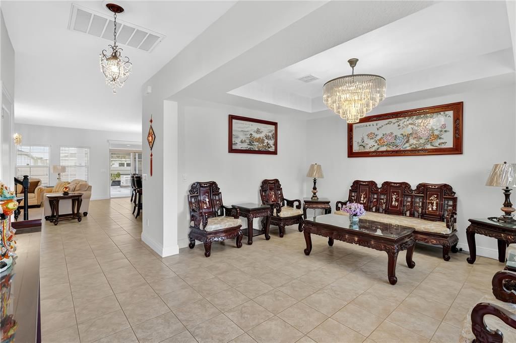Chandelier, Interior, Living room