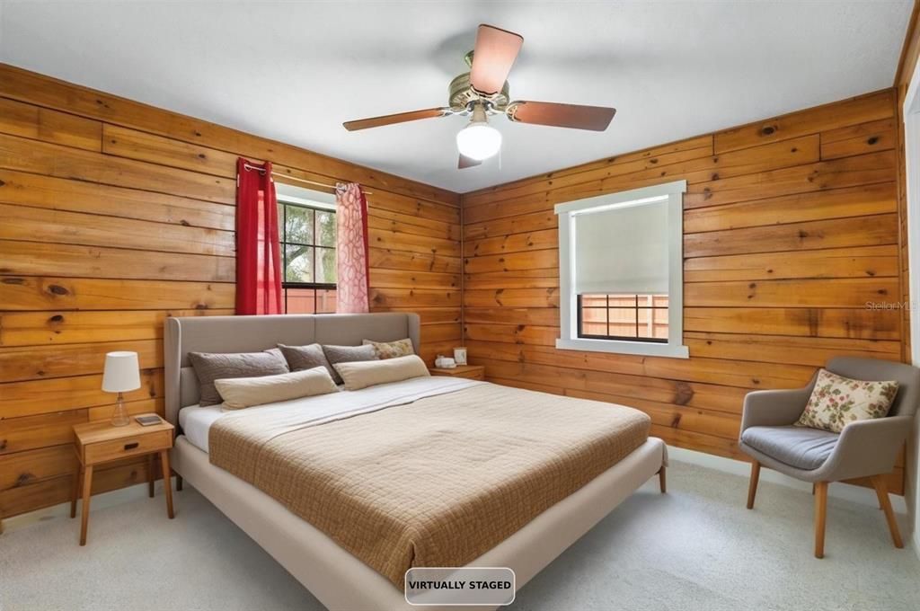 Bedroom, Interior, Wooden Walls