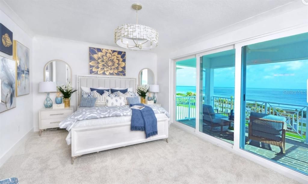 Bedroom, Interior, Pendant Lights, Water