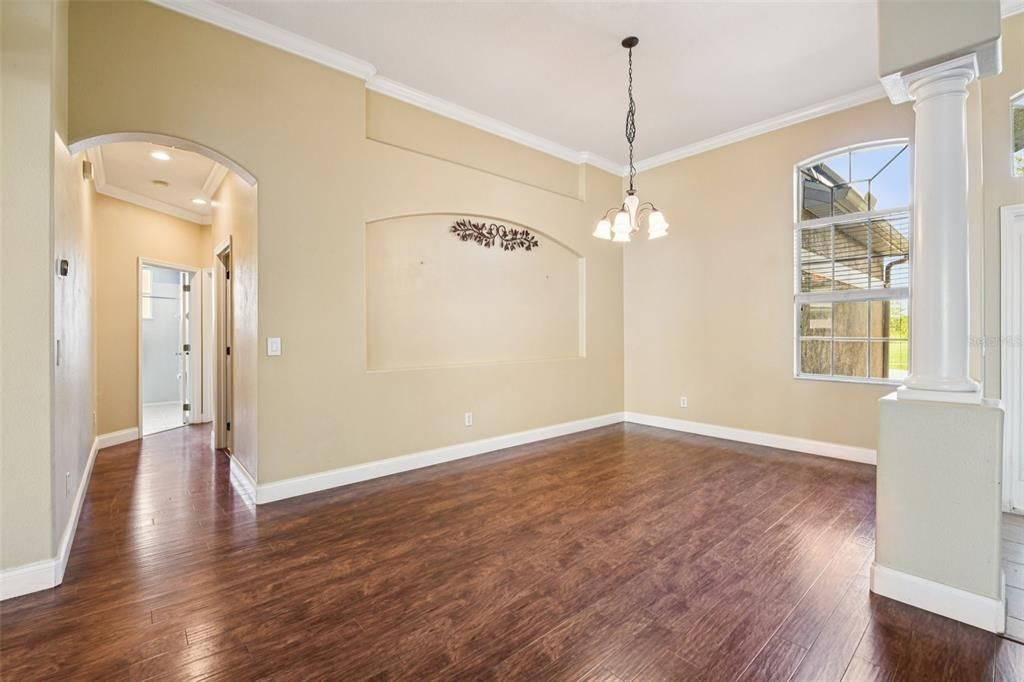 Interior, Pendant Lights, Recessed Lighting, Wood Texture Flooring