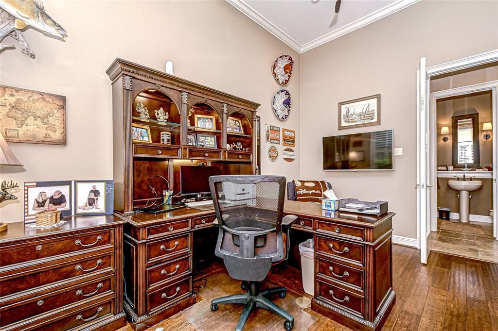 Home Office, Interior, Wood Texture Flooring