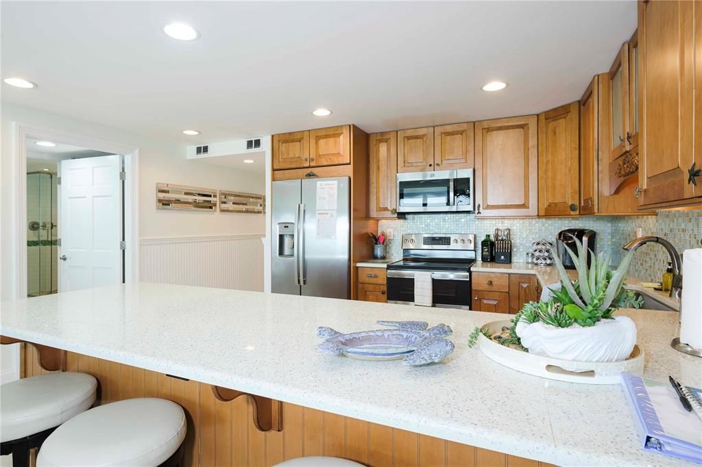 Interior, Kitchen, Recessed Lighting, Stainless Steel Appliances