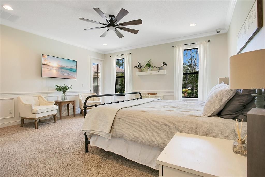 Bedroom, Interior, Recessed Lighting