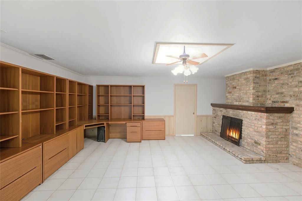 Fireplace, Interior, Stone Walls