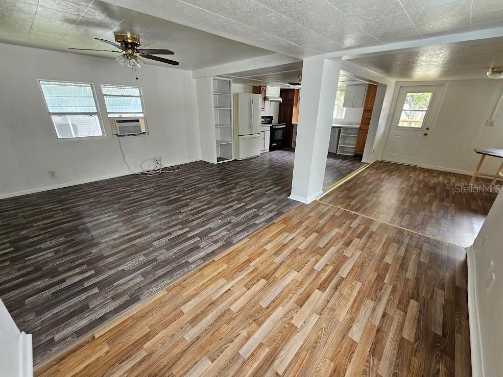 Empty room, Interior, Kitchen, Wood Texture Flooring