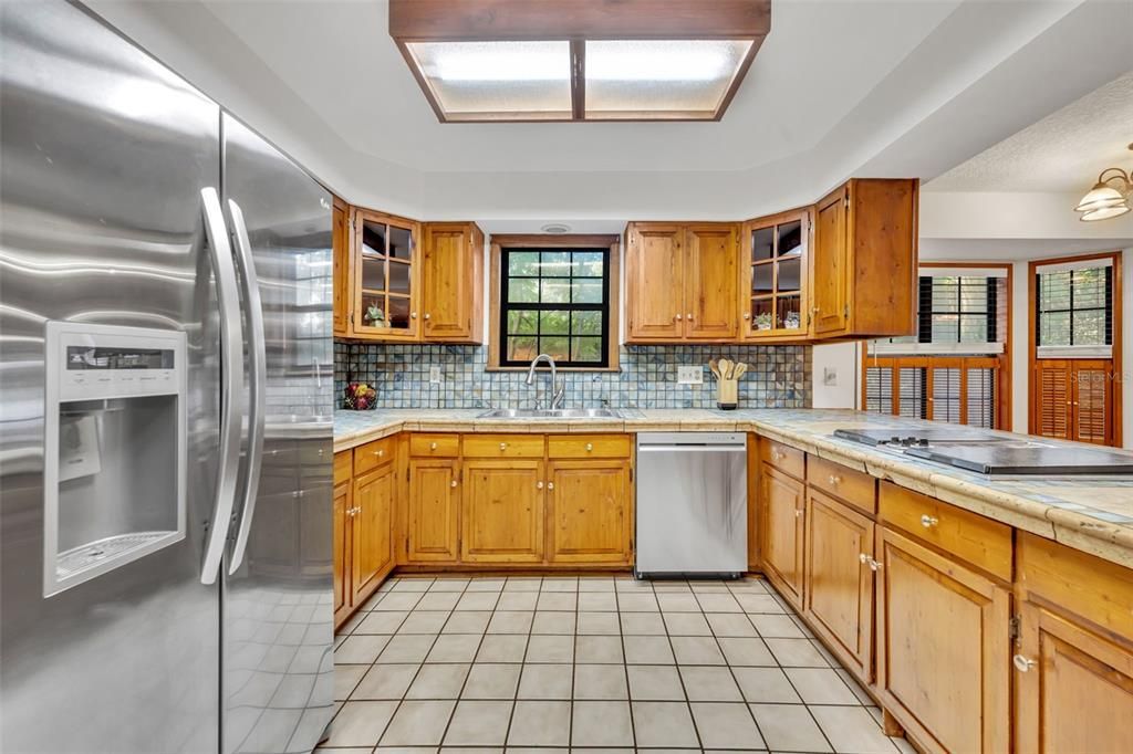 Interior, Kitchen, Stainless Steel Appliances, Tile Countertops