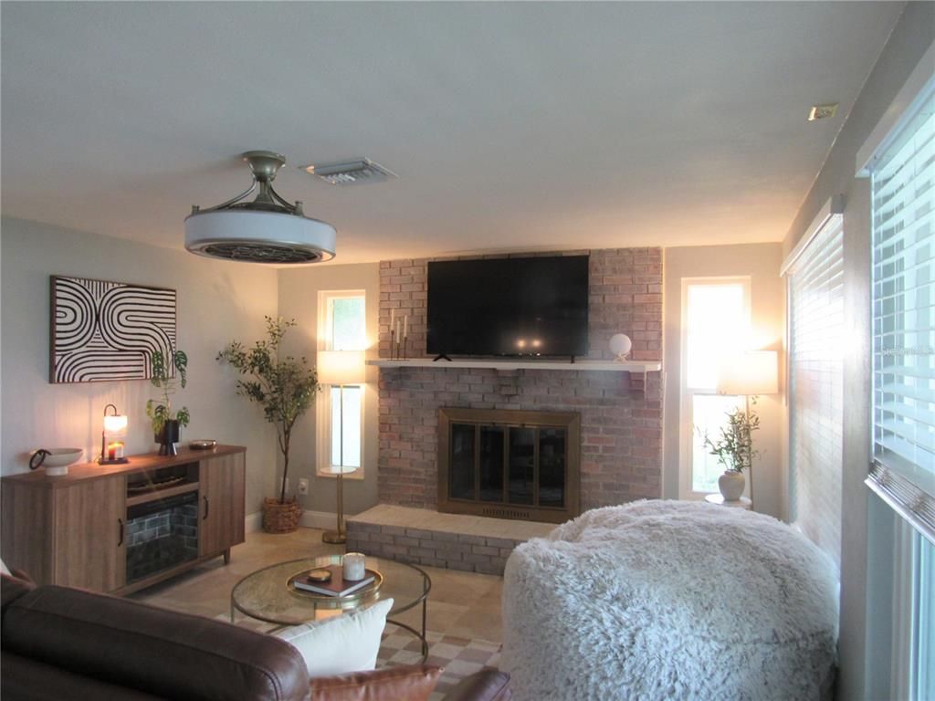 Fireplace, Interior, Stone Walls