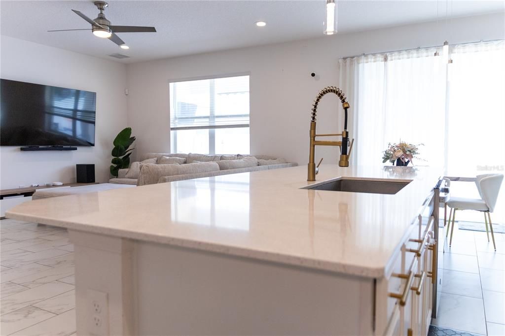 Interior, Kitchen, Marble, Recessed Lighting