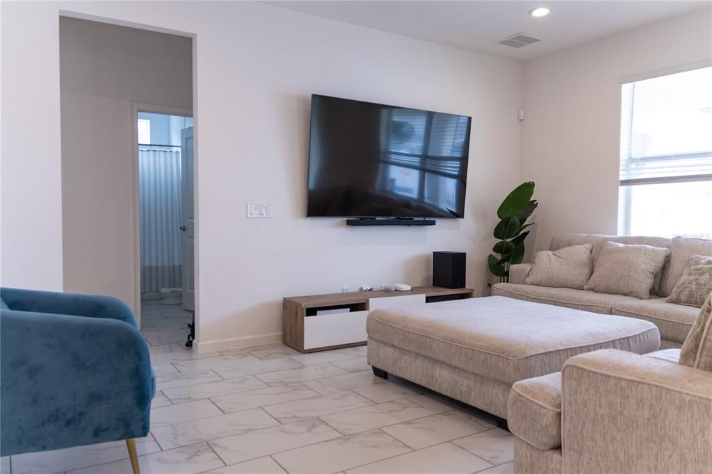 Interior, Living room, Marble, Recessed Lighting