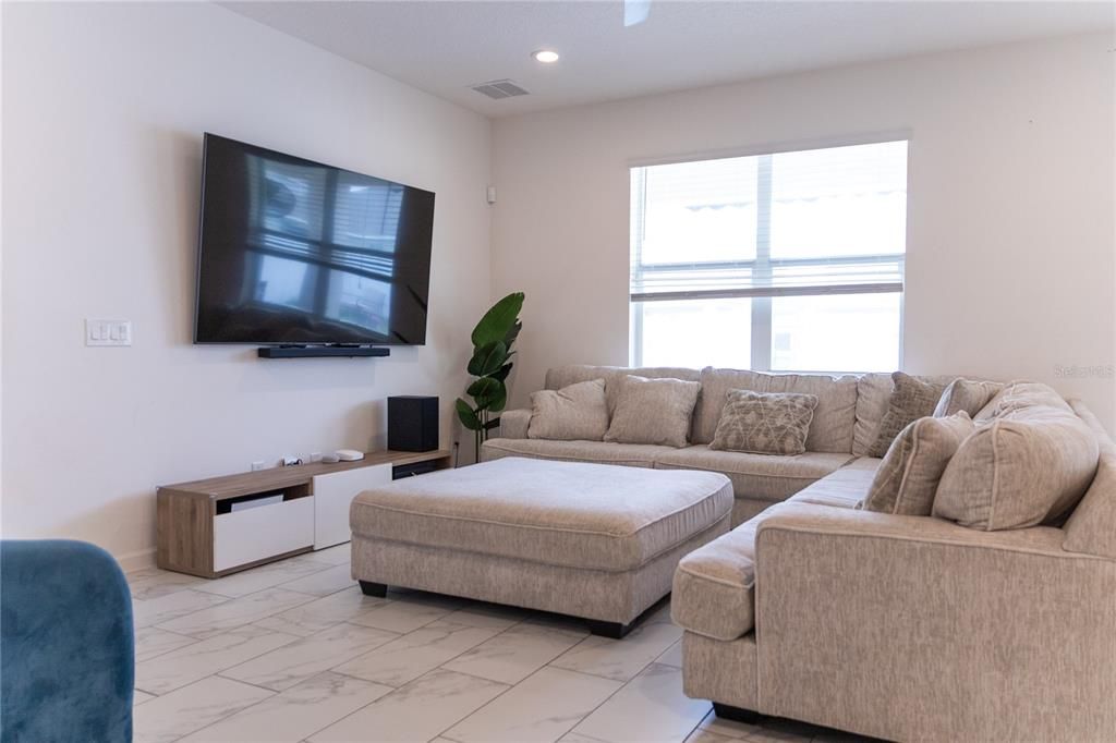 Interior, Living room, Marble, Recessed Lighting