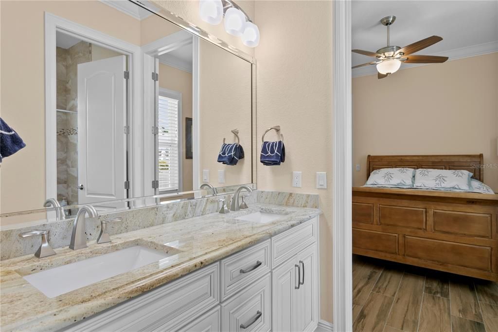 Bathroom, Dual Sink Vanities, Interior, Wood Texture Flooring