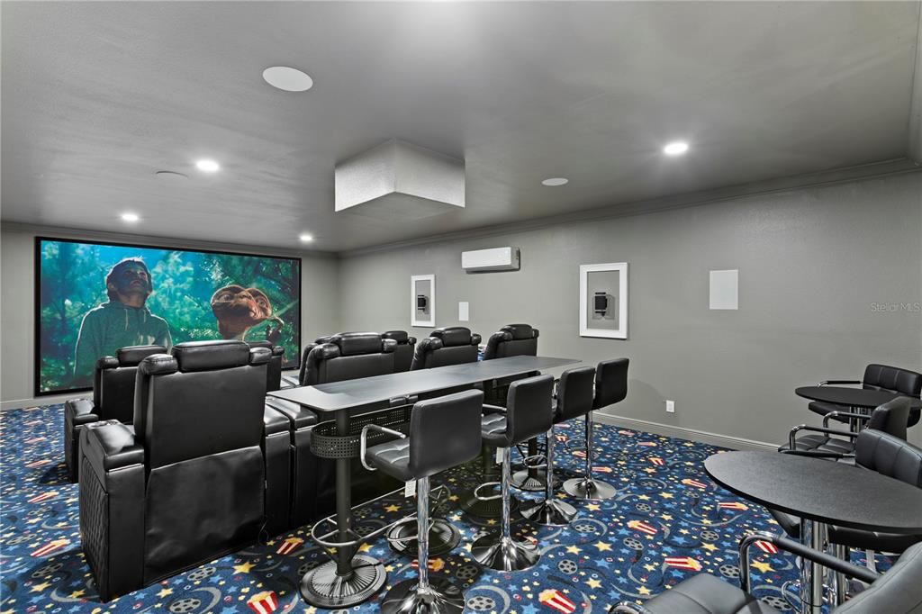 Home Theatre Room, Interior, Projection Screen, Recessed Lighting, Theatre Room